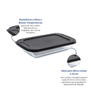 Ver imagem 5 de Assadeira de Vidro Refratário Retangular com Tampa 1,6 Litros