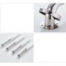 Barra de Apoio 40cm Inox Kit 3 Uni Suporte Antiderrapante Banheiro Box Escada Gestante Acessibilidad - 3