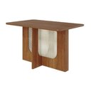 Ver imagem 1 de Mesa de Sala Jantar Louise C/ Tampo Madeirado 130x80cm Cinamomo - Cimol