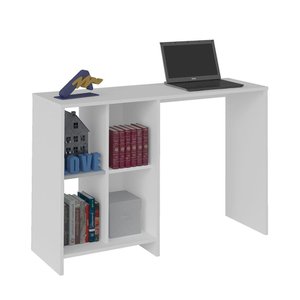 Escrivaninha / Mesa para Notebook Matrix Branco e 4 Nichos - Artely 003771