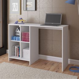 Escrivaninha / Mesa para Notebook Matrix Branco e 4 Nichos - Artely 003771 - 2