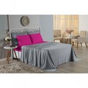 Ver imagem 4 de Jogo Cama Casal Nobre 4 Peças Lençol Elástico 30cm Altura 100% Algodão Cinza Pink