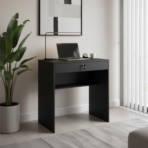 Escrivaninha Office Estudare com Chave - Preto