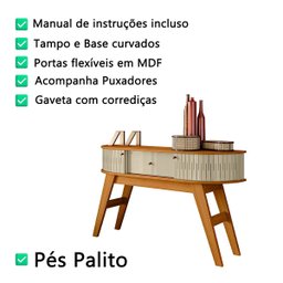 Aparador Buffet Sala de Estar Cozinha Multiuso Cantinho do Café Balcão:opala - 2