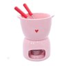 Conjunto Fondue de Porcelana Hauskraft Lamour Rosa 5 Peças - 1