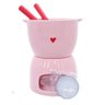 Conjunto Fondue de Porcelana Hauskraft Lamour Rosa 5 Peças - 7