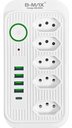 Ver imagem 4 de Extensao 5 Tomadas + 4 Usb + Usb-c Filtro de Linha