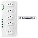 Ver imagem 5 de Extensao 5 Tomadas + 4 Usb + Usb-c Filtro de Linha