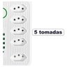 Extensao 5 Tomadas + 4 Usb + Usb-c Filtro de Linha - 5