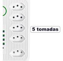 Ver imagem 5 de Extensao 5 Tomadas + 4 Usb + Usb-c Filtro de Linha