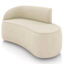 Ver imagem 2 de Sofá 2 Lugares para Sala 140cm Orgânico Wendi Suede Bege I01 - Mpozenato