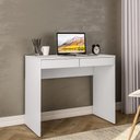Ver imagem 1 de Mesa Aparador Tijuca 90cm 2 Gavetas Branco Politorno Móveis