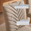 Ver imagem 5 de Conjunto Sala de Jantar 6 Lugares Retangular Tampo Vidro MDF 160x80cm Mesa Lyra e Cadeiras Carol