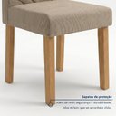 Ver imagem 7 de Conjunto Sala de Jantar 6 Lugares Retangular Tampo Vidro MDF 160x80cm Mesa Lyra e Cadeiras Carol
