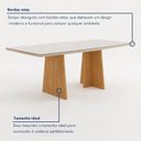Ver imagem 4 de Conjunto Sala de Jantar 6 Lugares Retangular Tampo Vidro MDF 160x80cm Mesa Lyra e Cadeiras Carol