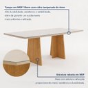 Ver imagem 2 de Conjunto Sala de Jantar 6 Lugares Retangular Tampo Vidro MDF 160x80cm Mesa Lyra e Cadeiras Carol