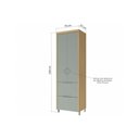 Ver imagem 5 de Módulo Cozinha Nesher Marquesa Paneleiro 2 Portas e 2 Gavetas 70cm Nature/verde - Nesher