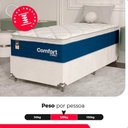 Ver imagem 5 de Cama Box Solteiro + Colchão Comfort Class Pillow Top 88x188 Azul/suede Branco