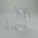 Ver imagem 6 de Jogo Jarra/copos Home&co Tampa Acrilico Vidro 1,6l/250ml Transparente