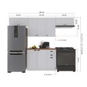 Ver imagem 4 de Cozinha Modulada Completa Americana 100% MDF 280cm com Rodapé Provence Multimóveis Crink-CPL013