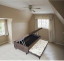 Ver imagem 2 de Cama Baú Solteiro C/ cama Auxiliar Ortopédica 88 x 188- Suede Marrom - Tampo Bambu Marrom