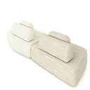 Ver imagem 6 de Sofá Ilha Sala de Estar Dakota 2 Módulos 316cm Encostos Almofadas Soltas Linho Bege/offwhite G33 - G