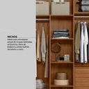 Ver mais imagens de Guarda Roupa Casal 6 Portas com Ripado e 6 Gavetas Atrice - Nogueira Touch