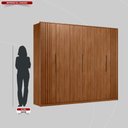 Ver imagem 4 de Guarda Roupa Casal 6 Portas com Ripado e 6 Gavetas Atrice - Nogueira Touch