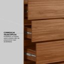 Ver imagem 6 de Guarda Roupa Casal 6 Portas com Ripado e 6 Gavetas Atrice - Nogueira Touch