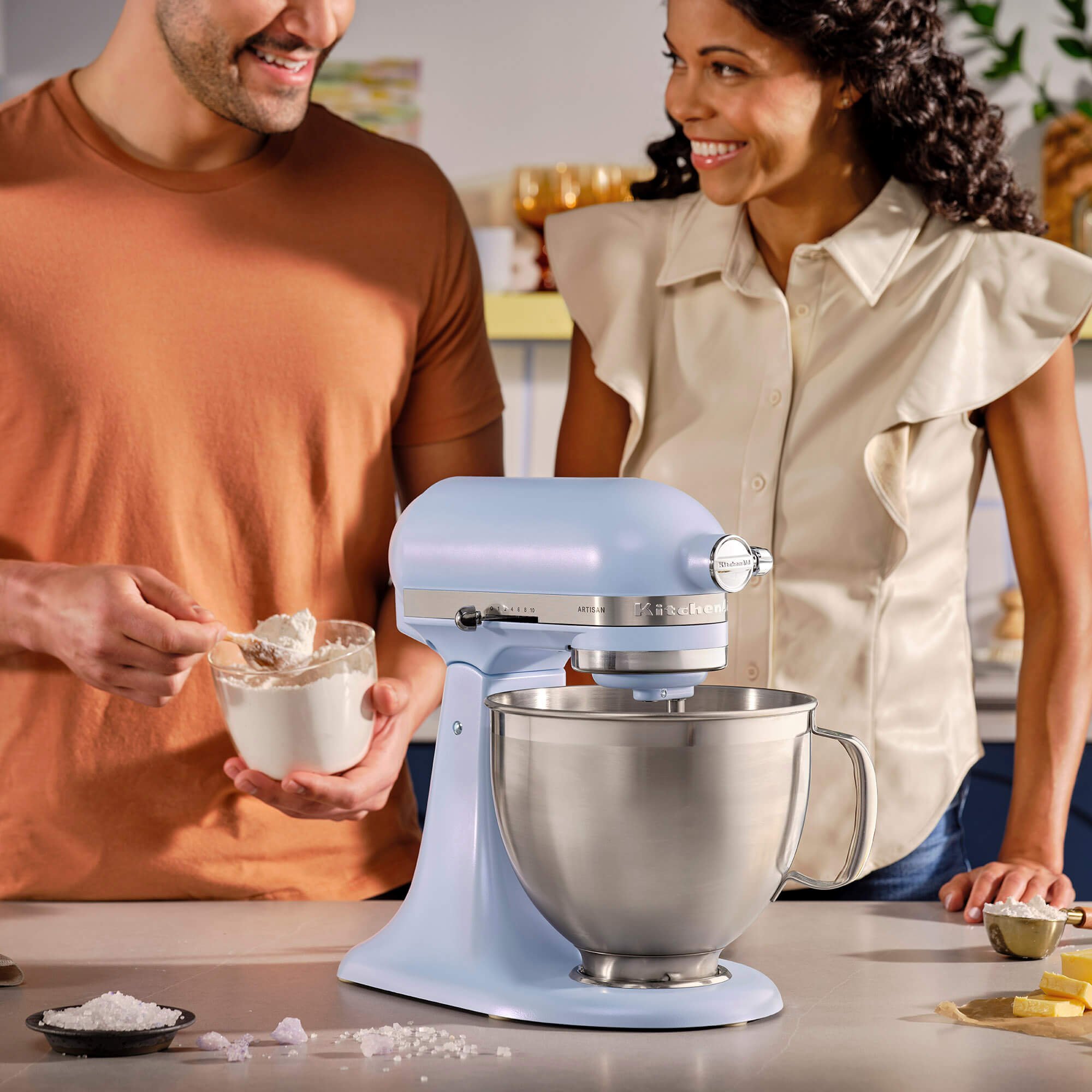 Batedeira Planetária Stand Mixer 110v Kitchenaid Azul Salt - 9