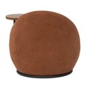 Ver imagem 3 de Poltrona Kaira Mesa Lateral Esquerda Base Fixa Preto Bouclé Terracota - Nexta Casa