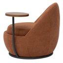 Ver imagem 2 de Poltrona Kaira Mesa Lateral Esquerda Base Fixa Preto Bouclé Terracota - Nexta Casa