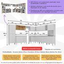 Ver imagem 3 de Armário de Cozinha Completa Modulada 11 Pçs Siena Multimóveis Mp2241 Branco