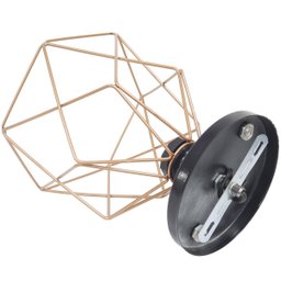 3 Lustres Teto Plafon Industrial Aramado Cálice Cobre Rose Retrô Luminária Vintage Preto Agp - 5