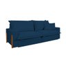 Sofá Retrátil Reclinável Davi com Molas Ensacadas no Assento Tecido Azul Marinho 1,90m - 2