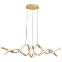 Ver imagem 1 de Pendente Moderno Dourado 95cm Led 56W 3200K Bivolt PARIS LUZ