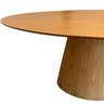 Mesa de Jantar Cone Oval 180x100cm Tampo Madeira Freijó Base Madeira Freijó - Marrom - 2