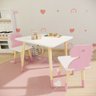 Conjunto Mesa Cadeira Infantil Dinossauro - Rosa - 4