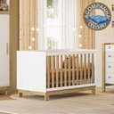 Ver imagem 4 de Berço Mini Cama Qencanto Slim 4315 Branco com Grade Freijó Qmovi + Colchão Ortobom