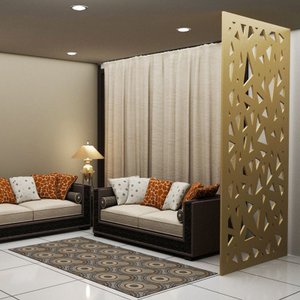 Painel Vazado Divisória Mdf Santorini Crú - 0,90x2,70m