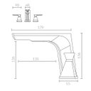Ver imagem 2 de Torneira com misturador duplocomando para lavatório - Ébano fosco - Class - Rubinettos RB8994 RB8894