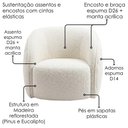 Ver imagem 5 de Poltrona Decorativa Organica Essence Base Fixa Boucle Tce 1010 Moll
