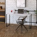 Ver imagem 2 de Mesa de Escritório Escrivaninha 135cm Dynamica Industrial C08 Branco Chess - Mpozenato