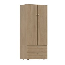 Guarda-Roupa 2 Módulos 2 Portas 3 Prateleiras 2 Gavetas Frame CabeCasa MadeiraMadeira - 2