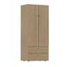 Guarda-Roupa 2 Módulos 2 Portas 3 Prateleiras 2 Gavetas Frame CabeCasa MadeiraOriginals - 2