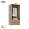 Guarda-Roupa 2 Módulos 2 Portas 3 Prateleiras 2 Gavetas Frame CabeCasa MadeiraOriginals - 5