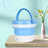 Mini Maquina de Lavar Balde 7 Litros Dobravel Retratil Roupa Intima Meia Roupa de Bebe Inteligente T - 9