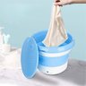 Mini Maquina de Lavar Balde 7 Litros Dobravel Retratil Roupa Intima Meia Roupa de Bebe Inteligente T - 5
