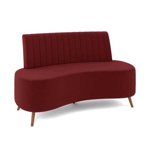 Sofá 2 Lugares Living 135cm Pé Palito Maraú Veludo K01 - D’Rossi