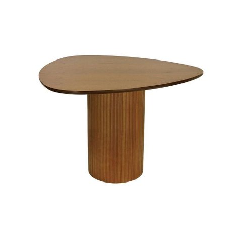 Mesa de Jantar Capri 6 Lugares Triangular MDF 119x117cm Amêndoa